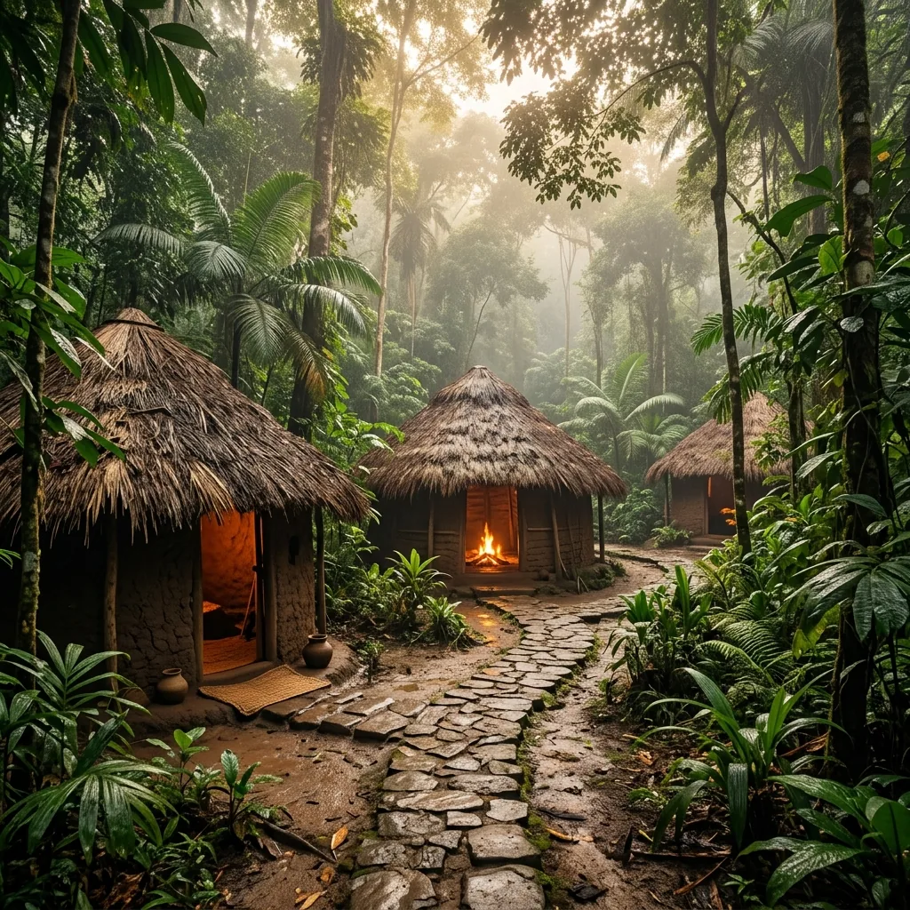 Meditation huts