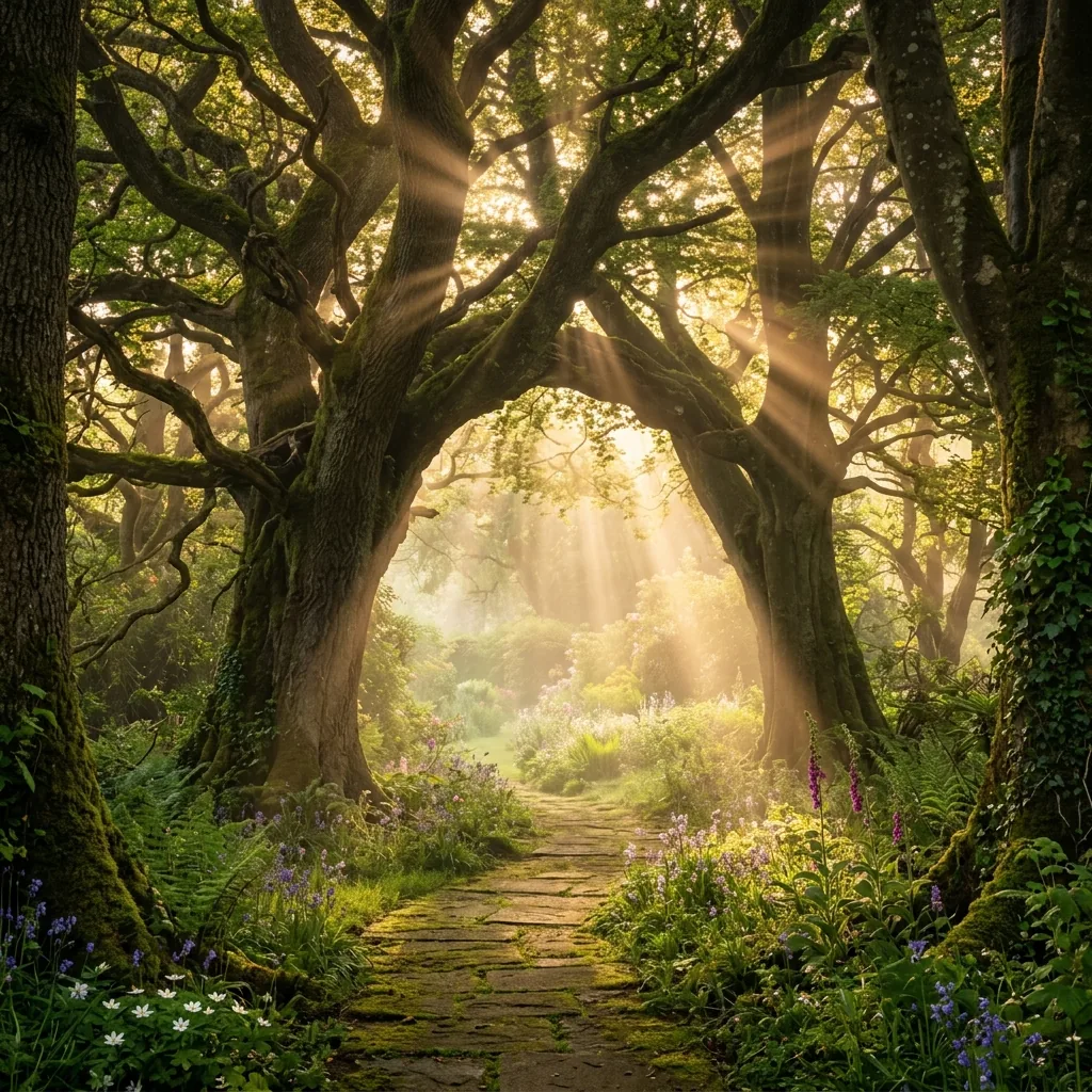 Sacred tree archway at Shri Hari Hive